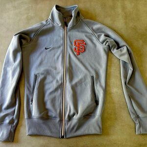 Nike MLB SF Giants Embroidered Full Zip Grey Jacket